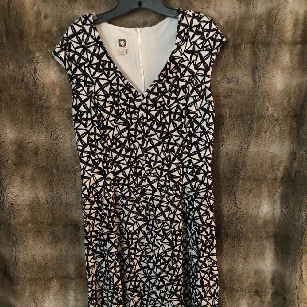 Black and white print dress